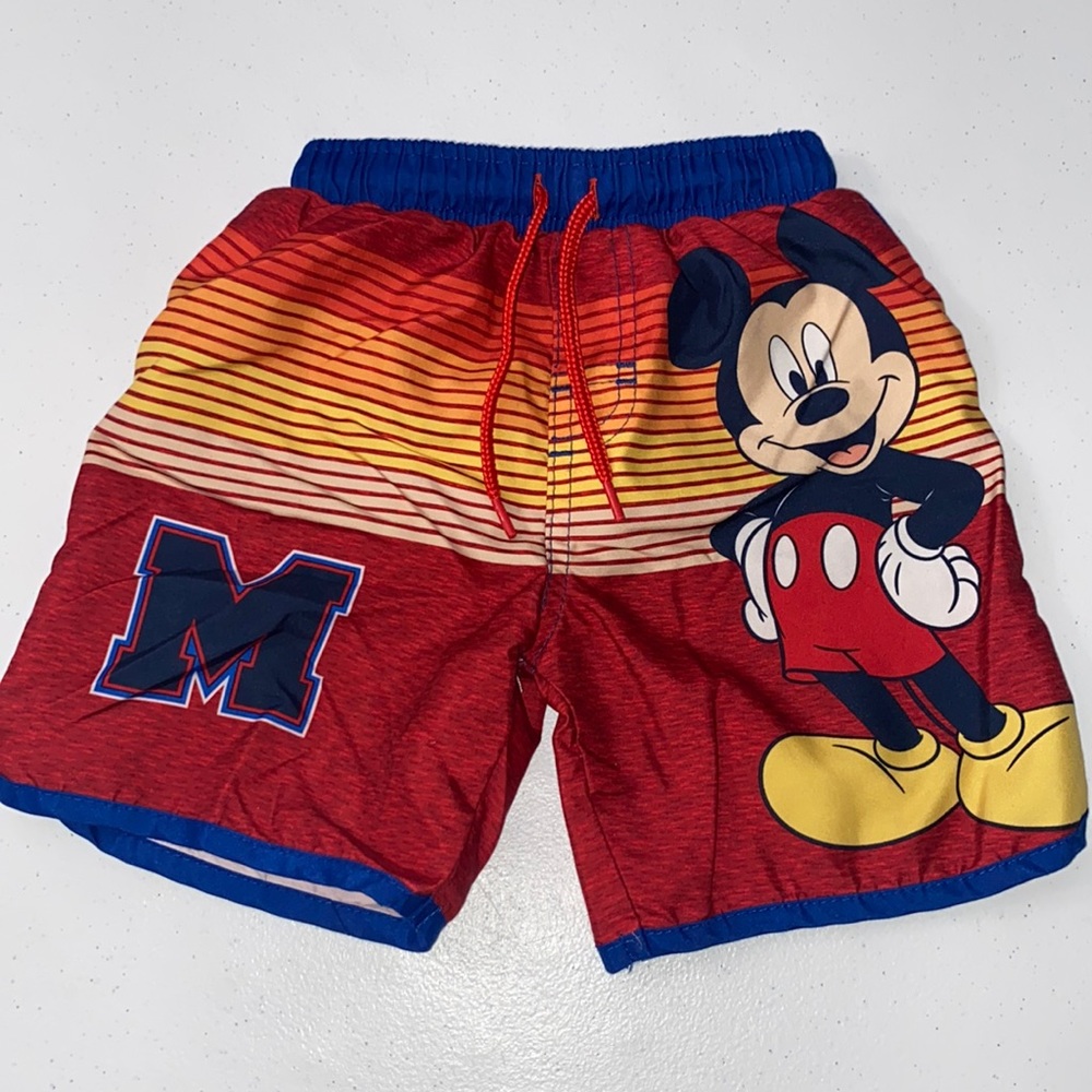 Disney Mickey Mouse Toddler Boy Swim Shorts Trunks Size 2t